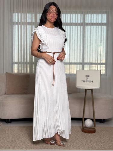 فستان الأنوثة بكسرات البليسيه الناعمة