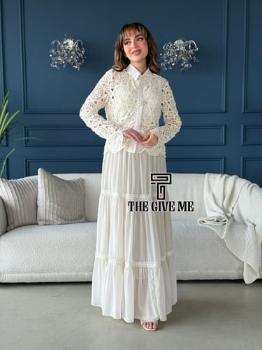 فستان مكسي بنمط جاكيت جوبير