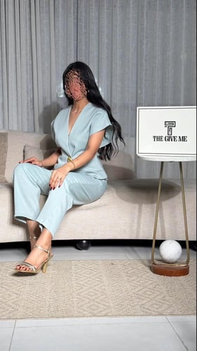 طقم كاجوال بليزر بزر ذهبي