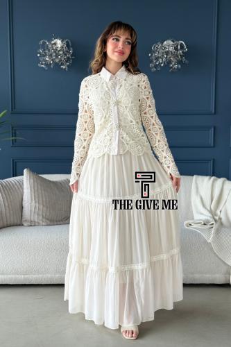 فستان مكسي بنمط جاكيت جوبير