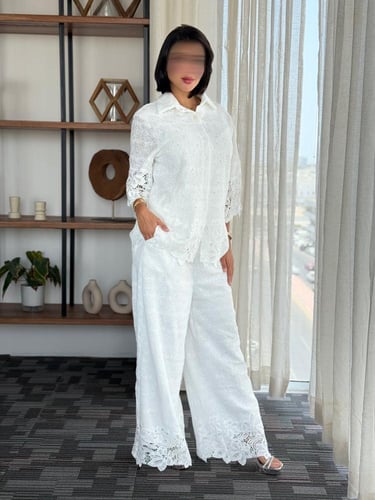 طقم بخامه كاوابين مزين باطراف الجوبير والفصوصو