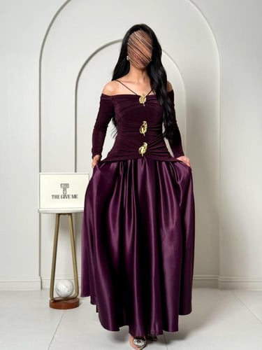 فستان سهرة مودرين مكشوف الاكمام