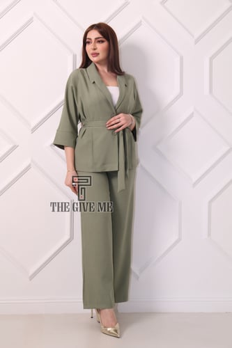 طقم نسائي سديري بحزام