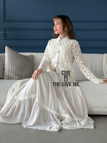 فستان مكسي بنمط جاكيت جوبير