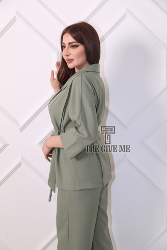 طقم نسائي سديري بحزام