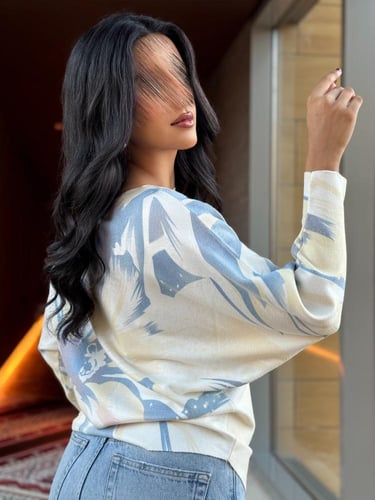 بلوفر مشجر بقصة مميزة