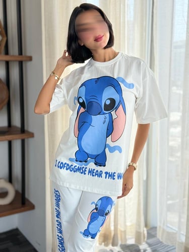 طقم تيشيرت و ترنغ بطابع شخصية استتش