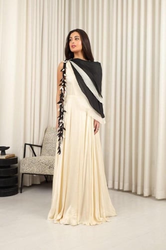 فستان اورجنزا وحرير