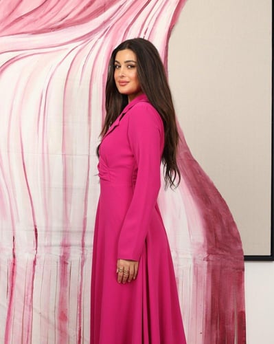 Fuchsia Crepe Dress