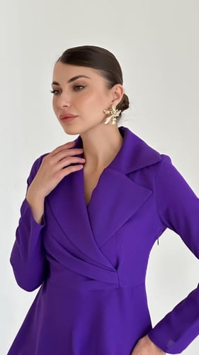 Purple Crepe Dress