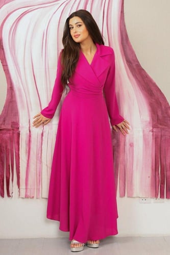Fuchsia Crepe Dress