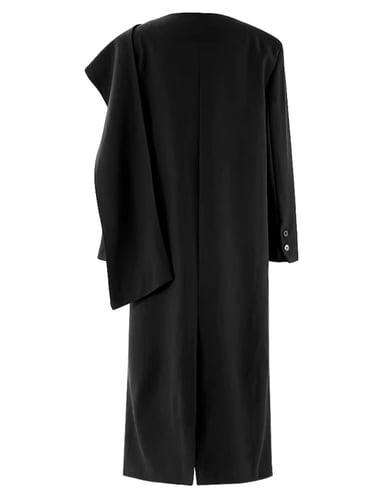 Long coat with scarf