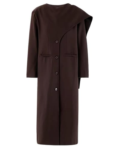 Long coat with scarf