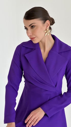 Purple Crepe Dress