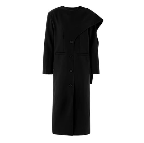 Long coat with scarf