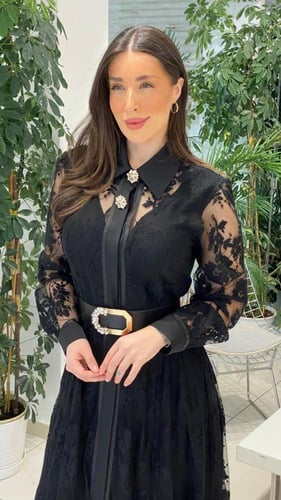 فستان اسود دانتيل