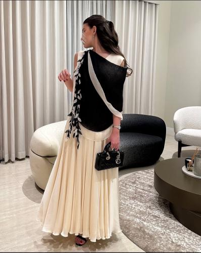 فستان اورجنزا وحرير