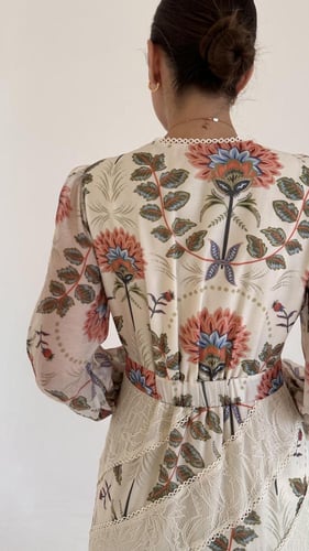 فستان مشجر باطراف دانتيل