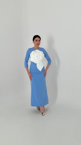 One flower Baby blue Dress