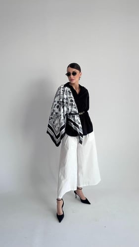 Black shirt with Scarf