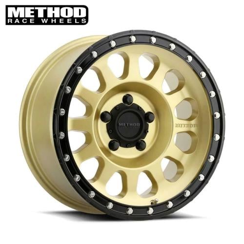 جنط Method MR315 مقاس 17x8.5 – ذهبي مع حلقة سوداء...