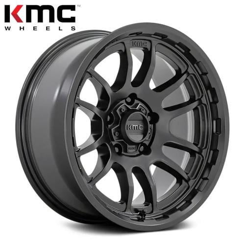 جنط KMC Wrath مقاس 17x8.5 – أسود ساتان (لجيب)