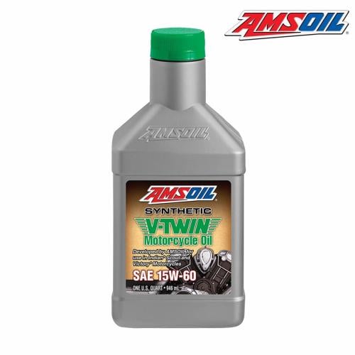 زيت دراجات نارية AMSOIL 15W-50 تخليقي لمحركات V-Tw...