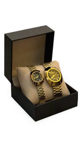 طقم ساعتين شبيهة الرادو اسود