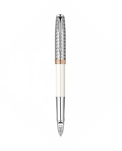 قلم باركر سونيت فيفث ميتال لؤلؤي حواف كروم