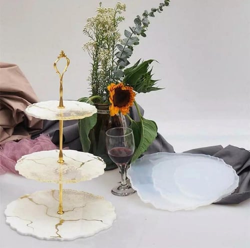 قالب سيليكون حامل تقديمات / قوالب الريزن ( 3 قطع +...