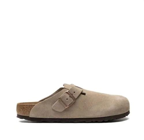BIRKENSTOCK Boston Suede Clogs - Neutrals