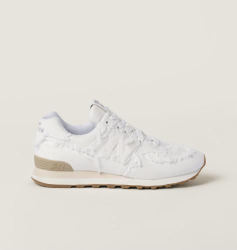 New Balance 574 x Miu Miu denim white sneakers