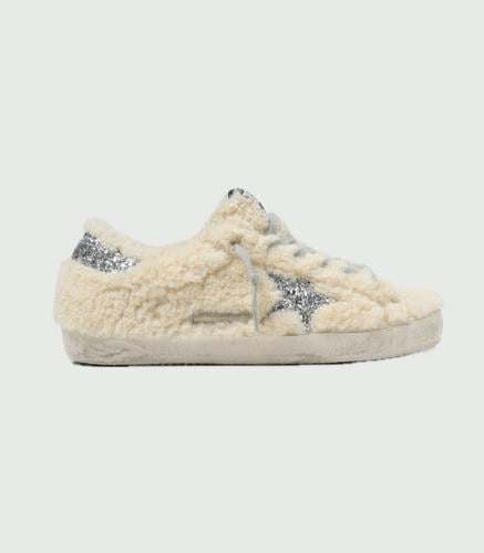 Women’s Super-Star with shearling lining and silve...