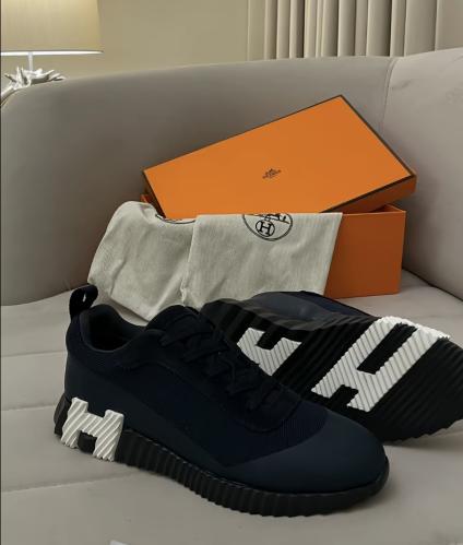 hermes bouncing black sneaker