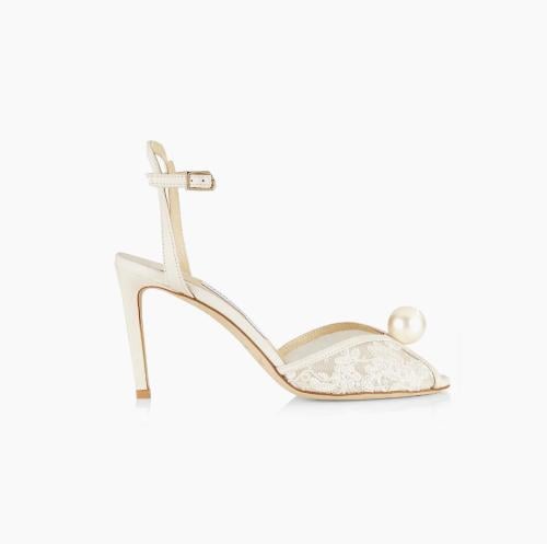 Jimmy choo Sacora 85MM Floral Lace Sandals