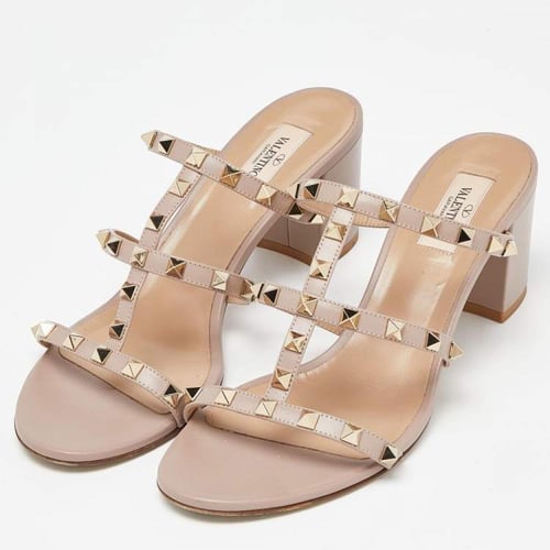 VALENTINO GARAVANI Rockstud Caged 60mm Slide Sanda...