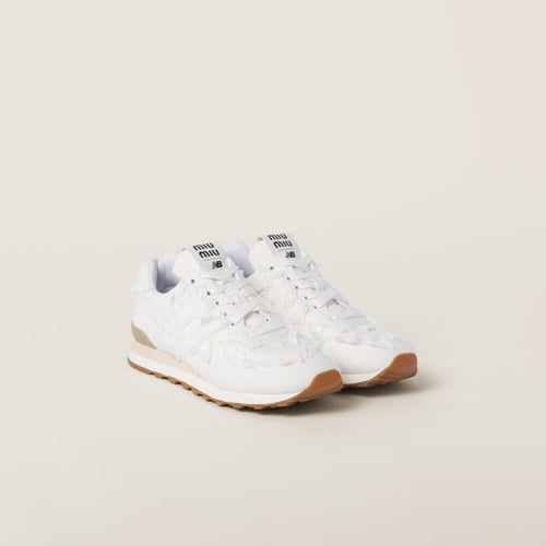New Balance 574 x Miu Miu denim white sneakers