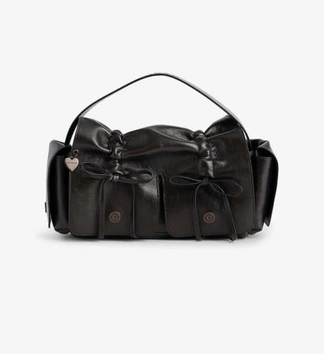 Acne Studios Bow-embellished multi-pocket leather...