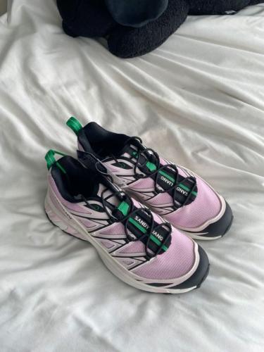 Salomon x sandy liang pink/jolly green / black