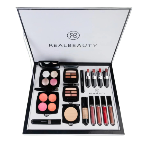 real beauty بوكس مكياج فاخر ومتكامل 16 قطعة من ريل...