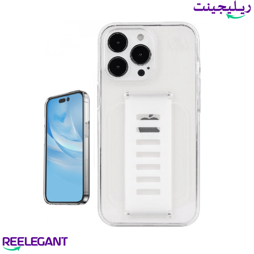 كفر حماية ايفون 14 شفاف مع مسكة