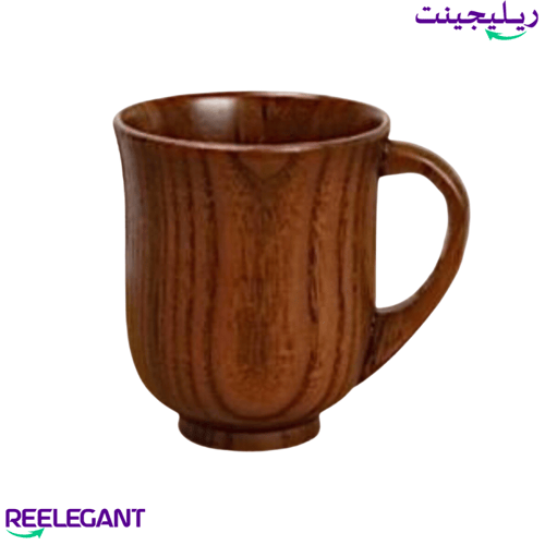 كوب فاخر النمط الياباني خشبي مصنوع يدوياً