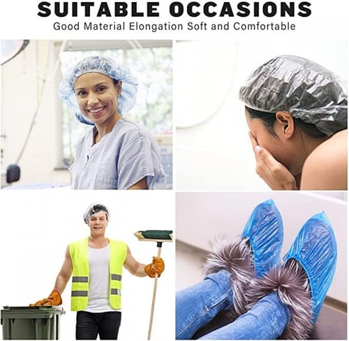 قبعة استحمام للاستعمال مرة واحدة للنساء 100 قبعة ب...