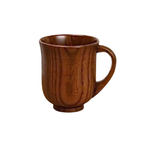 كوب فاخر النمط الياباني خشبي مصنوع يدوياً
