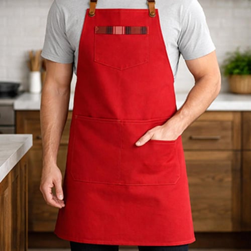 مريلة قماش متعددة الاستخدامات احمر 90011