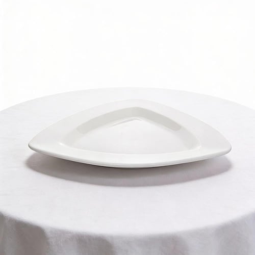 صحن سيراميك مثلث مسطح 12 قطعة