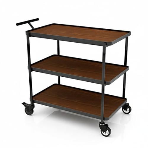 Service Trolly 3 Layers Fancy Wooden Color
