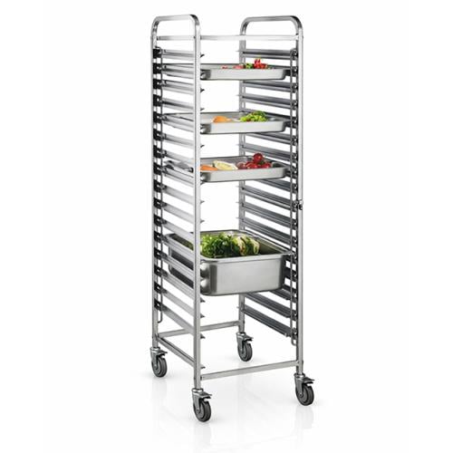 عربة نقل صواني مطبخ 1/2 استيل دبل 59×67×173 سم