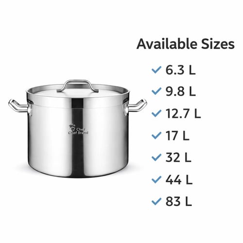 قدر طبخ ستانلس ستيل مع الغطاء