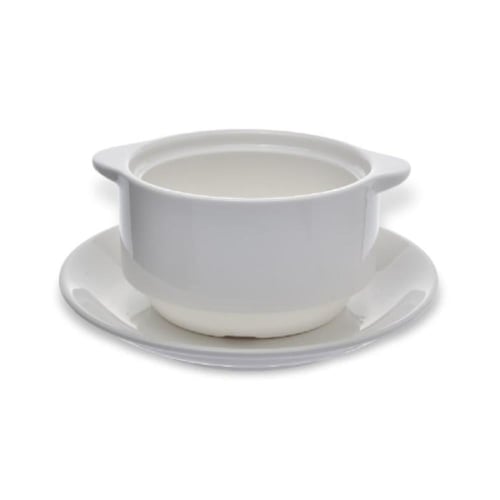 زبدية شربة سيراميك مع الصحن 11,43 سم بالجملة 48 طق...